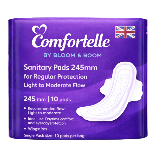 Comfortelle Sanitary Pads 245mm for Regular Protection Light Moderate Flow-2